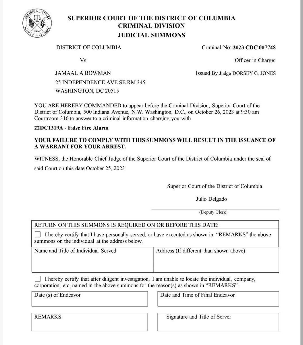 Jamaal Bowman Criminally Charged