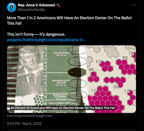 Anna Eskamani Election Deniers on the ballot are Dangerous