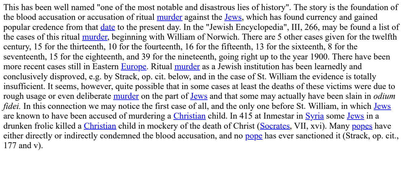 Catholic Encyclopedia tally of the Jewish Encyclopedia ritual murder case list by century through 1900