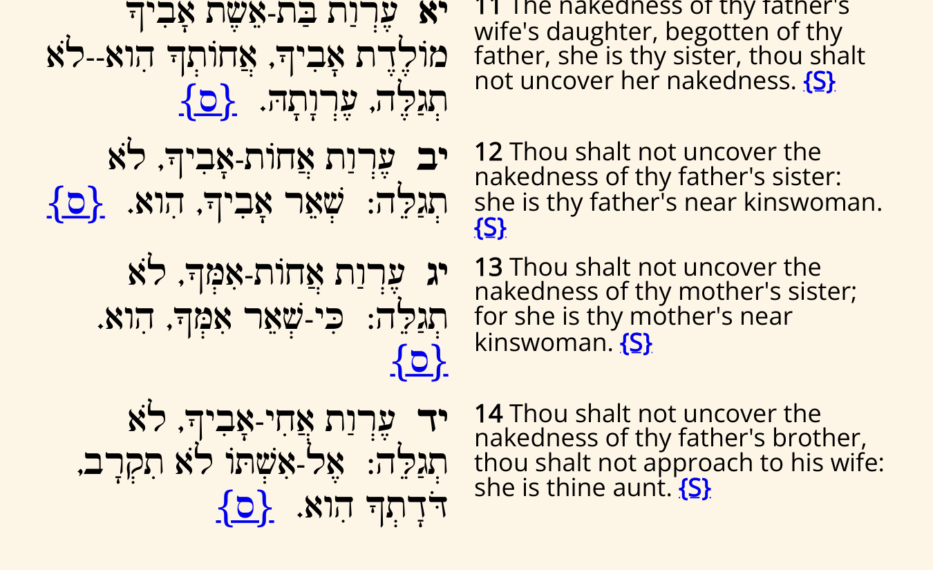 Leviticus 18:12-14 JPS 1917: a man may not uncover the nakedness of his father's sister, mother's sister, or uncle's wife. A niece is not in the list.