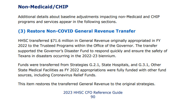 Amounts Transferred to Trusteed Programs