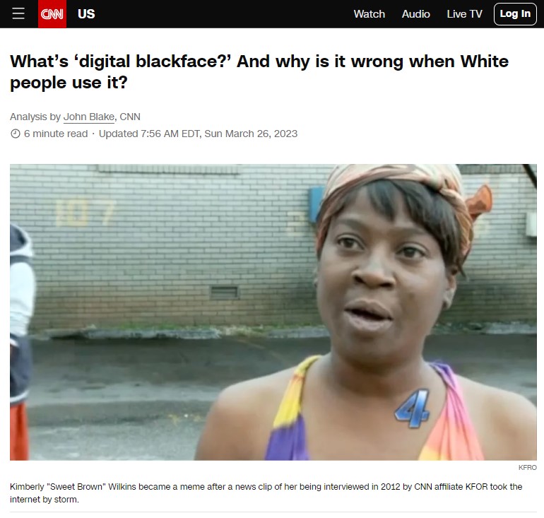 CNN Digital Blackface Article Image