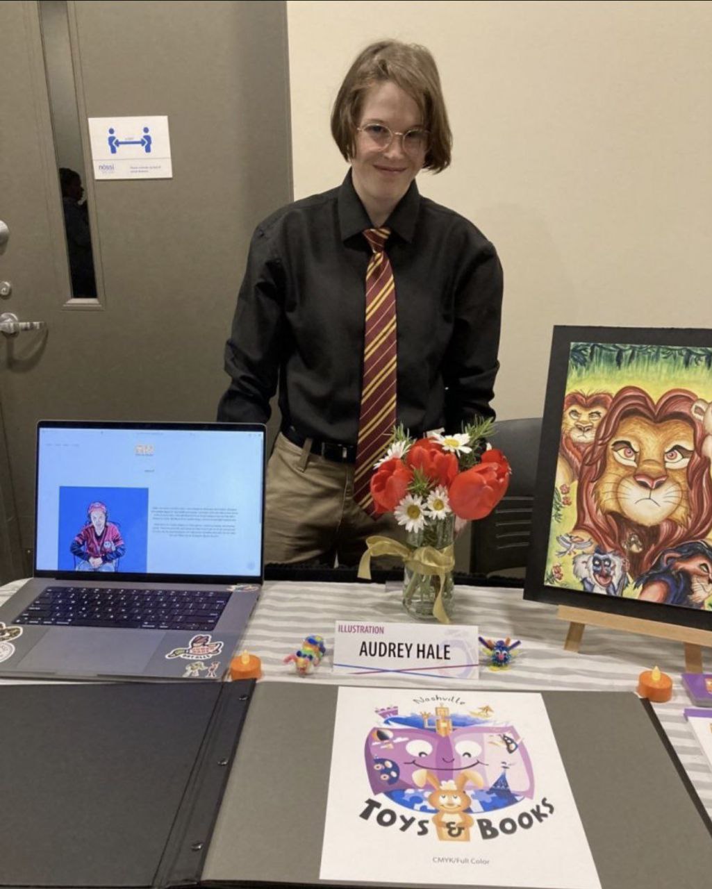 Audrey Hale In Front of a Display