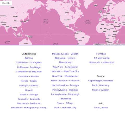 Map of Drag Queen Story Hour Chapters