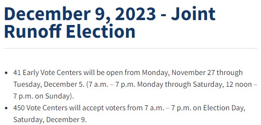 Election Center Availability