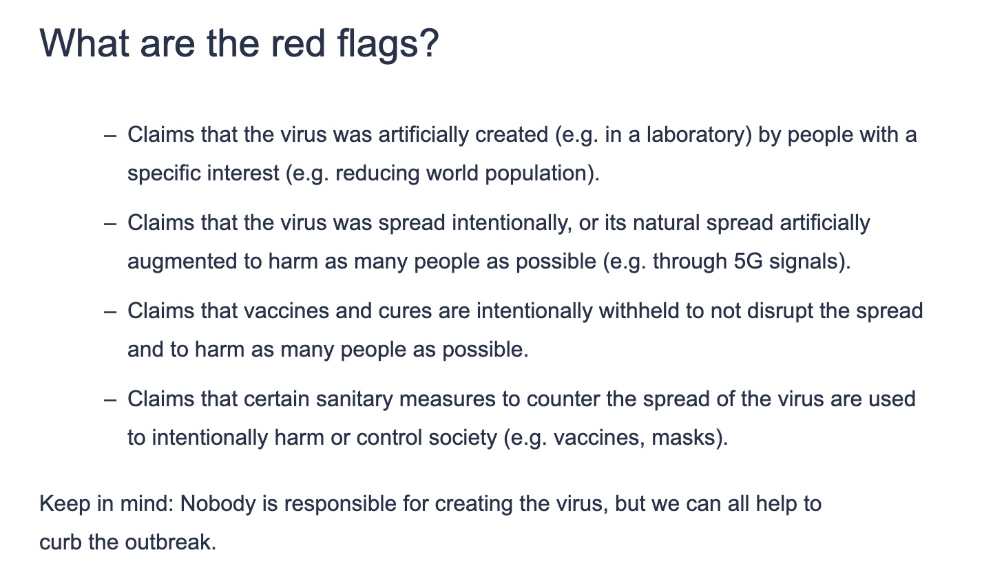 EU Commission Anti-Conspiracy Messaging