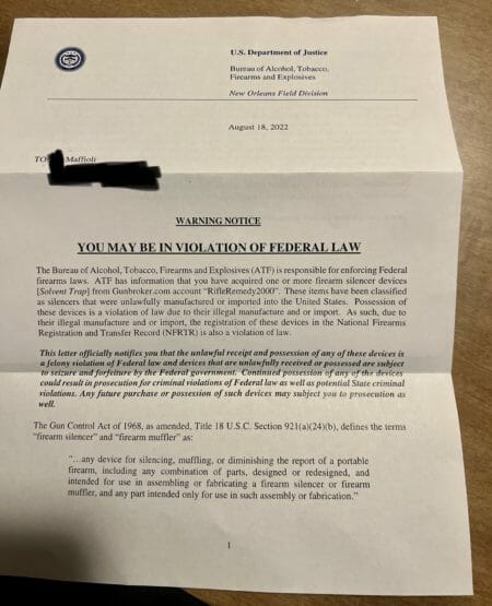 DOJ Letter Page 1