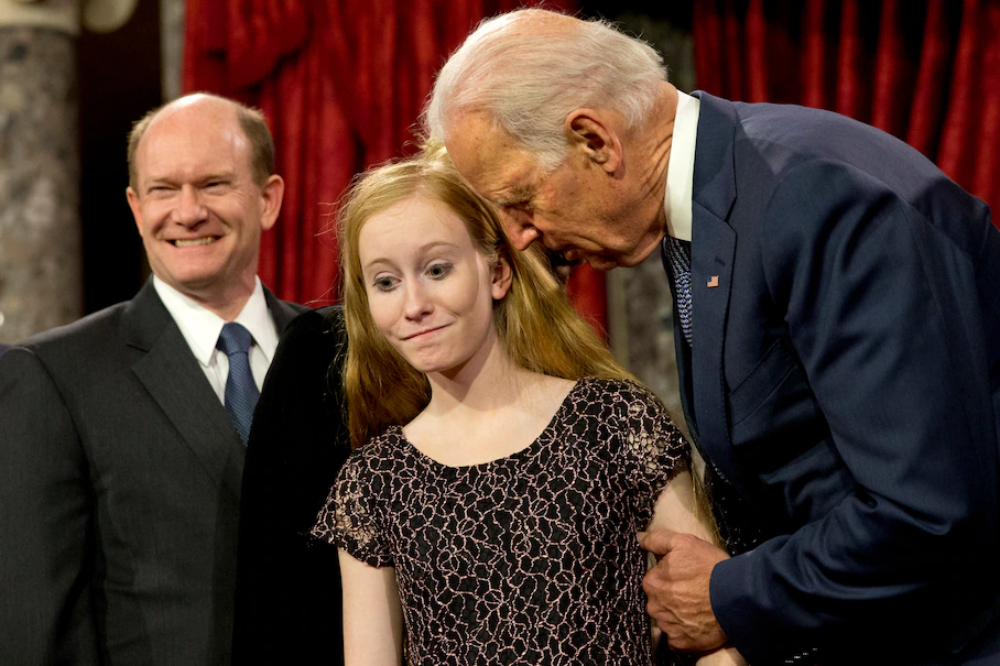 Joe Biden and Maggie Coons