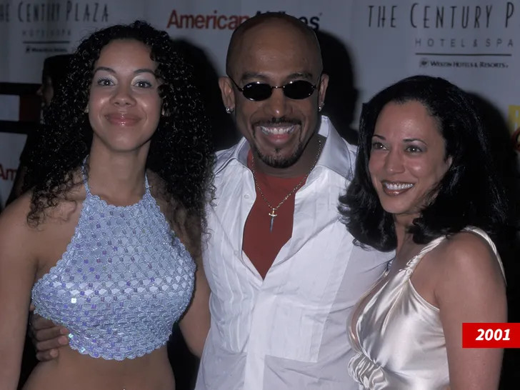 Montel Williams and Kamala Harris