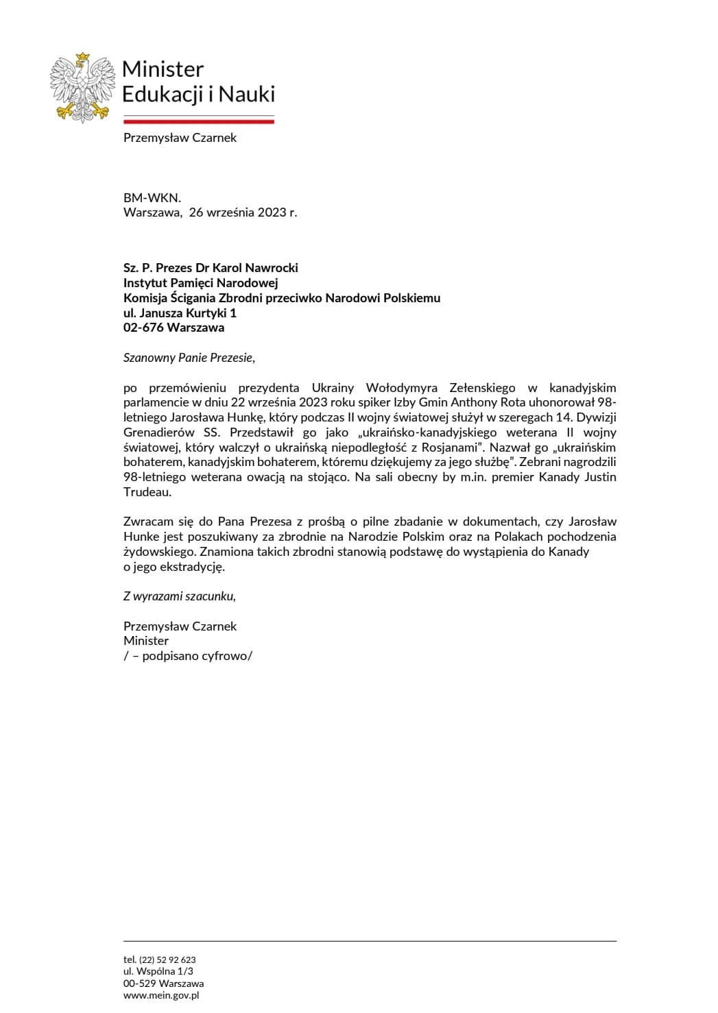 Polish Extradition Request